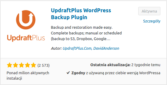 Plugin WordPress UpdraftPlus